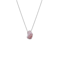 925 Sterling Silver Rough Rhodochrosite Slider Necklace With Chain 18" Bezel Set Jewelry Pack of 6