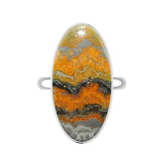 Natural Bumble Bee Rings for Women in Sterling Silver (Pack of 4, Bezel-Set)