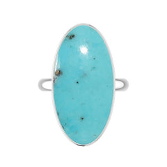 Natural Turquoise Rings for Women in Sterling Silver (Pack of 4, Bezel-Set)