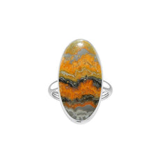 Natural Bumble Bee Rings for Women in Sterling Silver (Pack of 4, Bezel-Set)