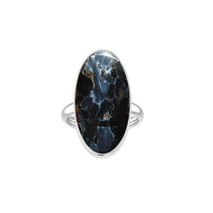 Natural Pietersite Rings for Women in Sterling Silver (Pack of 4, Bezel-Set)
