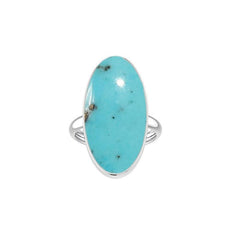 925 Sterling Silver Natural Turquoise Stone Ring Bezel Set Jewelry Pack of 4 - (Box 17)