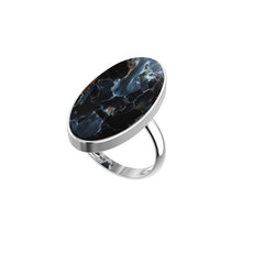 Natural Pietersite Rings for Women in Sterling Silver (Pack of 4, Bezel-Set)