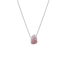 925 Sterling Silver Rough Rhodochrosite Slider Necklace With Chain 18" Bezel Set Jewelry Pack of 6