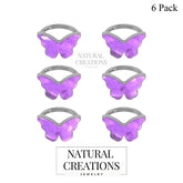 925 Sterling Silver Ring Butterfly Shape Natural Cab Gemstone Bezel Setting Handmade Jewelry