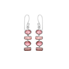 925 Sterling Silver Designer Tourmaline Earring Handmade Bezel Set Jewelry Pack Of 1 - Natural Creations | Dainty | Hand Crafted | Sterling Silver Jewelry