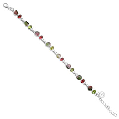 Designer Watermelon Tourmaline Bracelet Studded With Tourmaline Pack of 1 (D110-1)