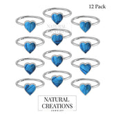 Natural Labradorite Slice Ring | 925 Sterling Silver | Bezel Set | Pack of 12