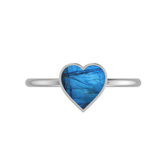 Natural Labradorite Slice Ring | 925 Sterling Silver | Bezel Set | Pack of 12