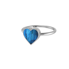 Natural Labradorite Slice Ring | 925 Sterling Silver | Bezel Set | Pack of 12