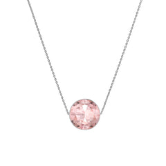 925 Sterling Silver Cut Morganite Slider Necklace With Chain 18" Bezel Set Jewelry Pack of 6
