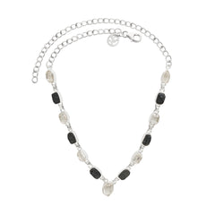 Designer Herkimer Necklace Studded With Black Tourmaline Pack of 1 (D44-4)