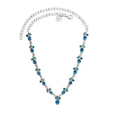 Designer Swiss Blue Topaz Necklace Studded With Neon Apatite & Paraiba Apatite