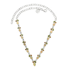 Designer Ethiopian Opal Necklace Studded With Peridot, Citrine Pack of 1 (D37-1)