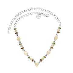 Designer Ethiopian Opal Necklace Studded With Peridot, Citrine Pack of 1 (D37-2)
