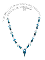 Designer Shattuckite Necklace Studded With Swiss Blue Topaz, Neon Apatite Pack of 1 (D88-2)
