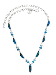 Designer Shattuckite Necklace Studded With Swiss Blue Topaz, Neon Apatite Pack of 1 (D88-2)
