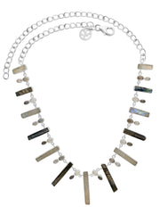 Designer Labradorite Necklace Studded With Rainbow Moonstone Pack of 1 (D51-5)
