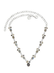 Designer Rainbow Moonstone Necklace Studded With Labradorite Pack of 1 (D78-10)