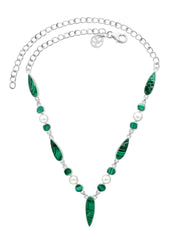 Designer Malachite Necklace Studded With Pearl Pack of 1 (D56-1)