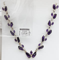 Designer Amethyst Necklace Studded with Amethyst Pack of 1 (D4-14)