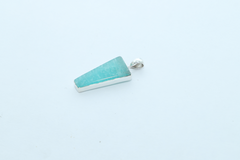 Natural Amazonite Pendants With 18" Inches Chain for Women in Sterling Silver (Pack of 1, Bezel-Set)