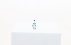 Natural Aquamarine Pendants With 18" Inches Chain for Women in Sterling Silver (Pack of 1, Bezel-Set)