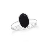 shungite bezel-set ring