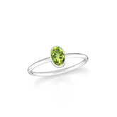 peridot stackable bezel-set ring