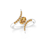 citrine prong-set ring