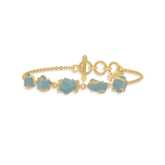 aquamarine rough bracelet