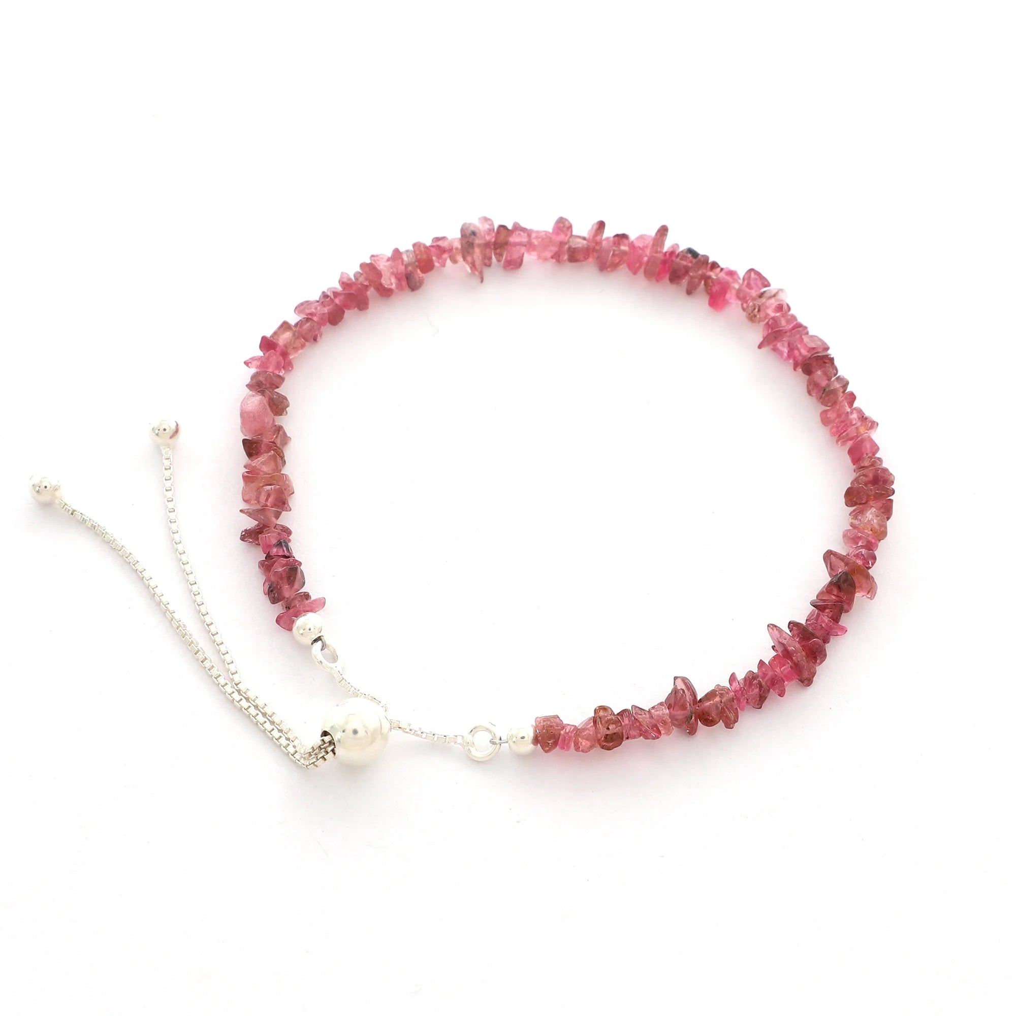 pink tourmaline rough bracelet