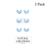 rainbow moonstone slice earrings