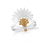 citrine prong-set ring