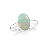 ethiopian opal bezel-set ring