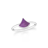 amethyst stackable bezel-set ring
