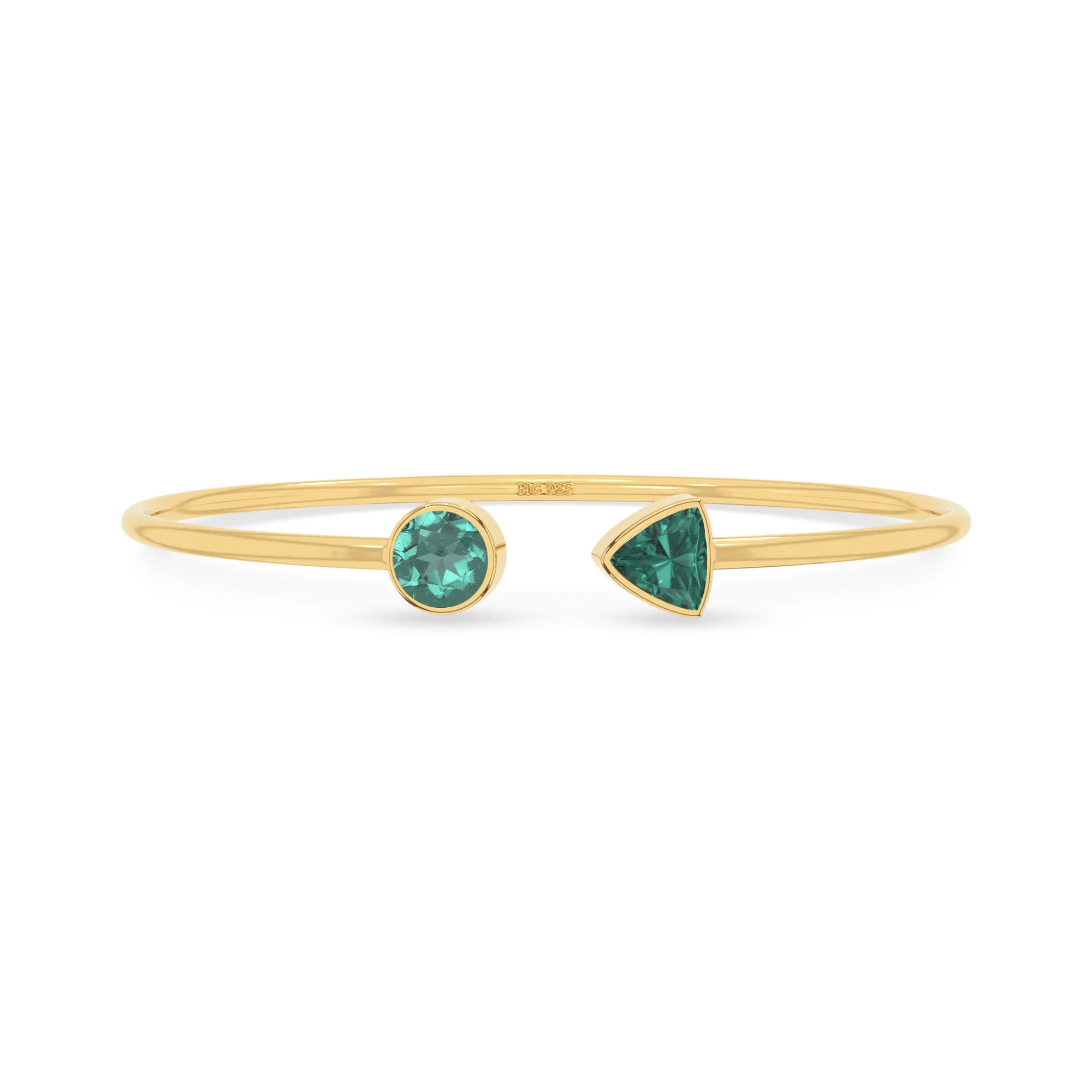 green tourmaline cut bracelet