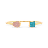 rose quartz paraiba apatite twister bracelet