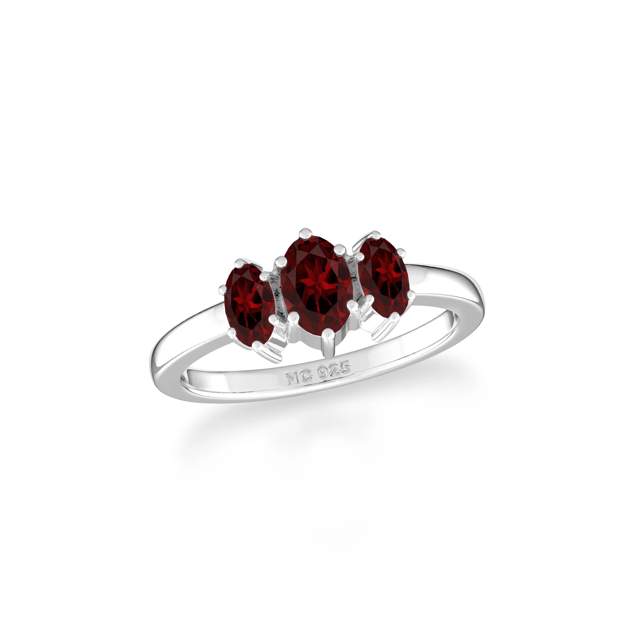 garnet prong-set ring