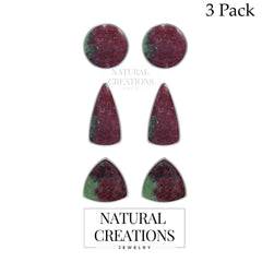 ruby zoisite cab earrings