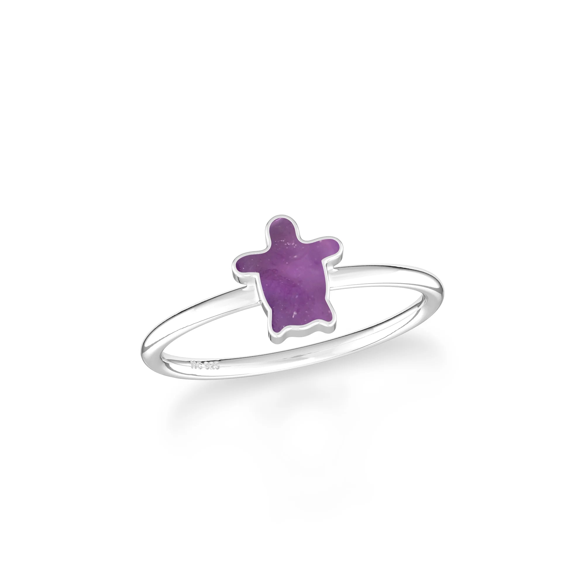 amethyst stackable bezel-set ring