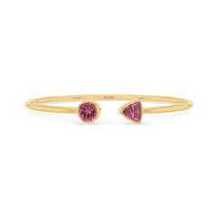 pink tourmaline cut bracelet