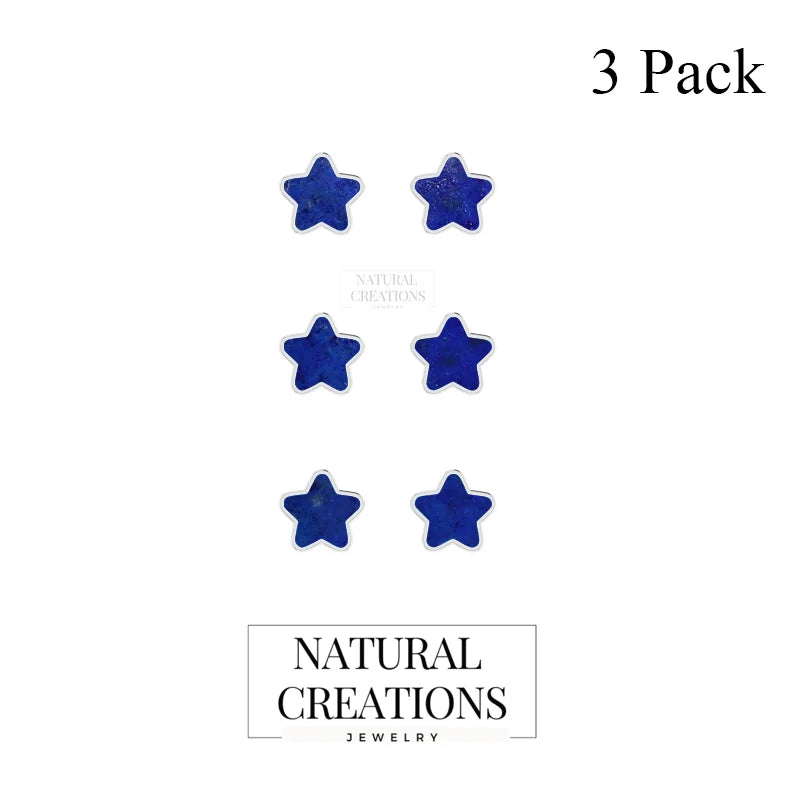 lapis lazuli slice earrings