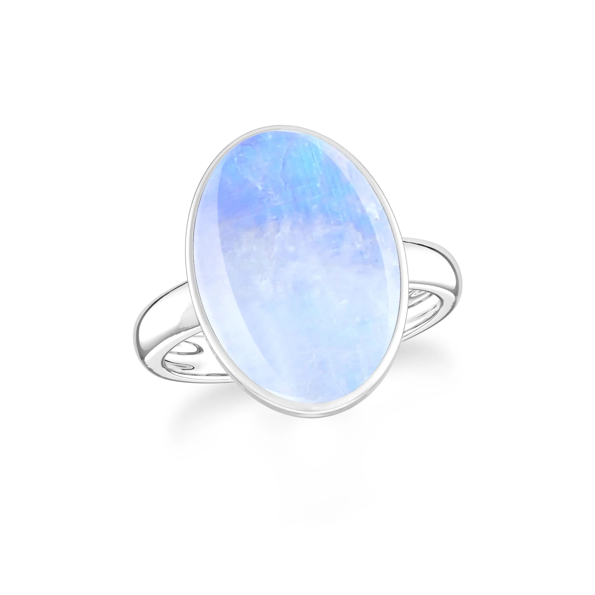 purple-moonstone bezel-set ring