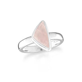 rose-quartz bezel-set ring