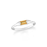 citrine stackable bezel-set ring