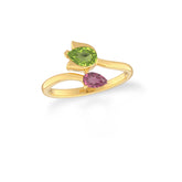 peridot & pink tourmaline ring