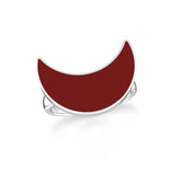 red garnet bezel-set ring