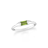 peridot bezel-set ring