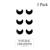 black onyx slice earrings